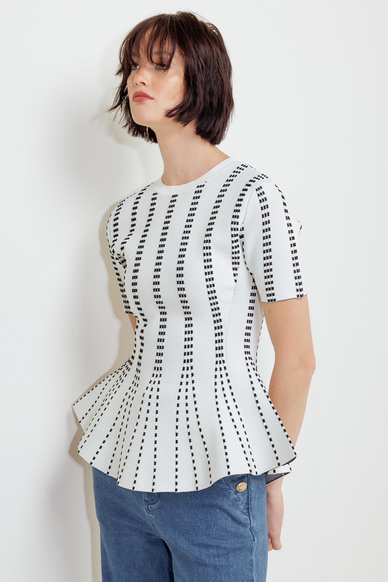 EVENING RUSTLE JACQUARD SWEATER TOP Flying Tomato